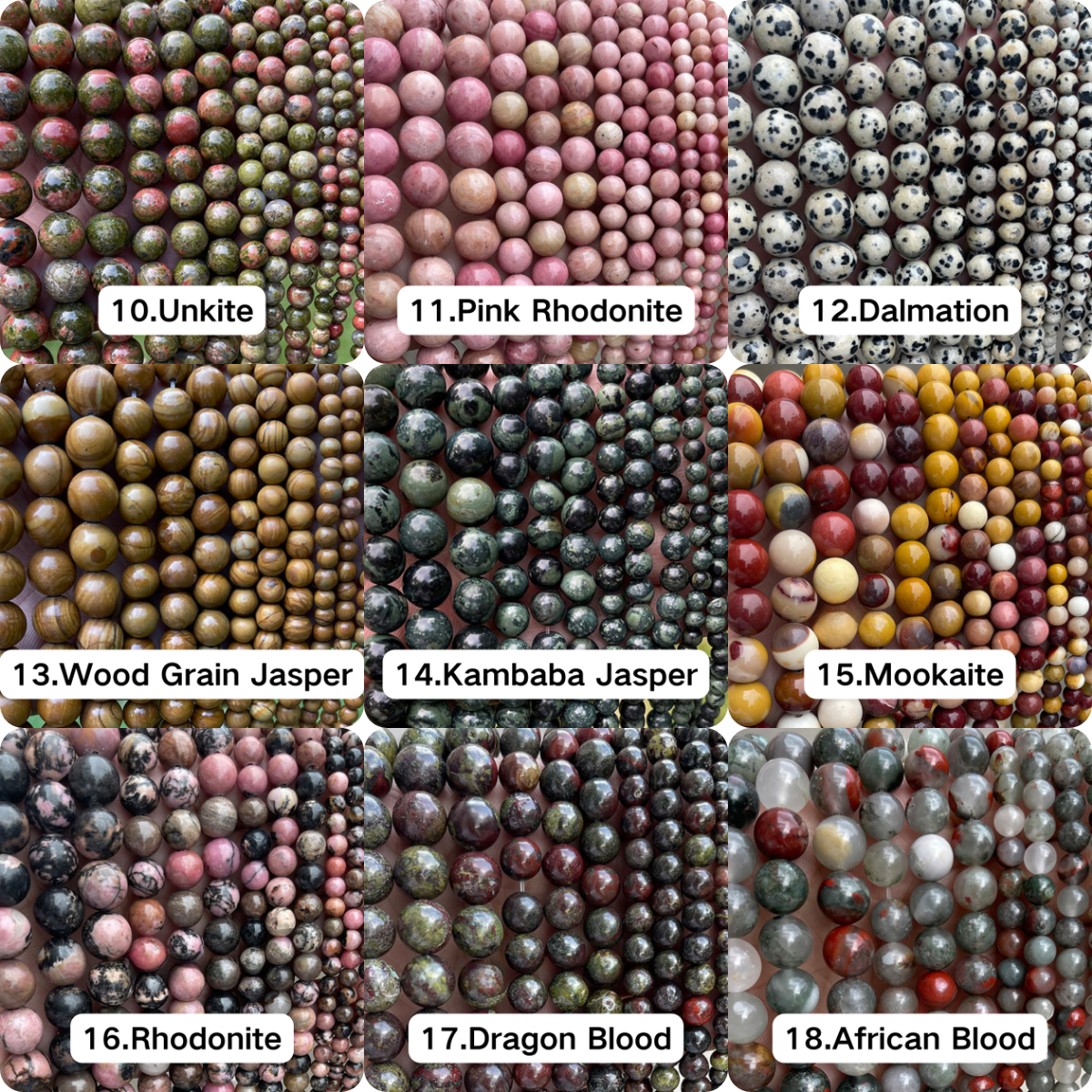 6MM Round Beads Collection 78 Kinds of Semi-finished Crystal Beads