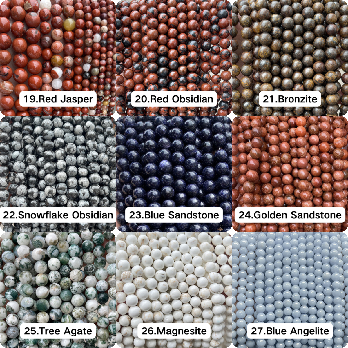 6MM Round Beads Collection 78 Kinds of Semi-finished Crystal Beads