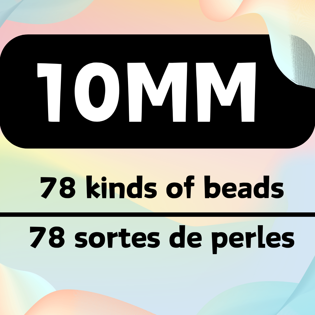 10MM Round Beads 78 Kinds of Semi-finished Crystal Beads Collection