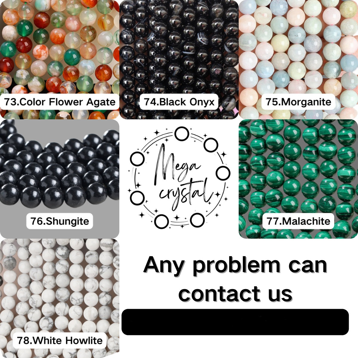 6MM Round Beads Collection 78 Kinds of Semi-finished Crystal Beads