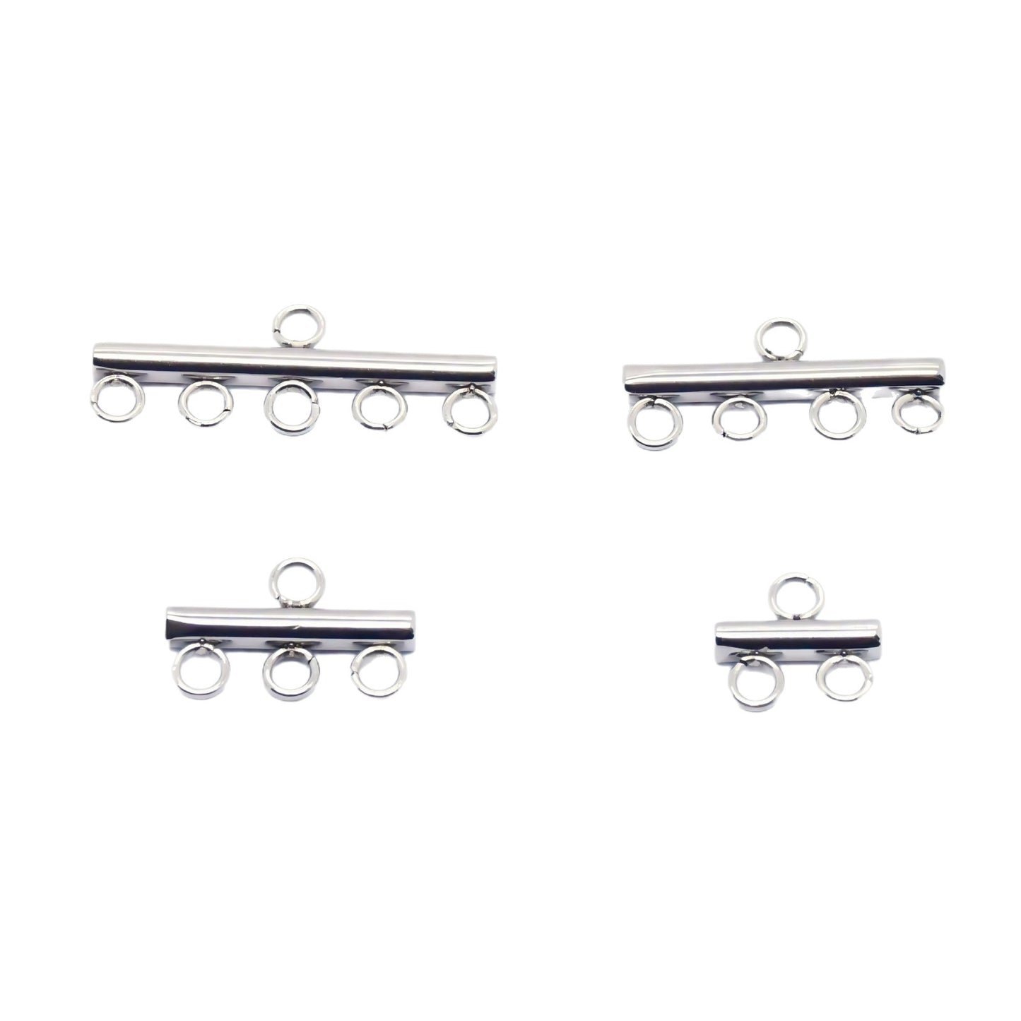 10pcs fermoirs de verrouillage en acier inoxydable collier Bracelet fabrication de bijoux fermoirs de Tube