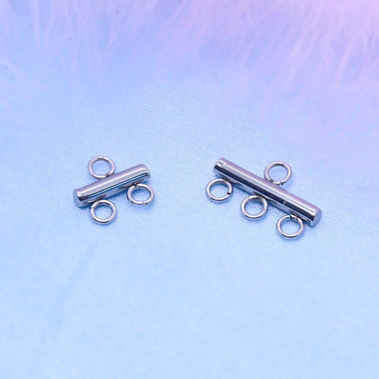 10pcs fermoirs de verrouillage en acier inoxydable collier Bracelet fabrication de bijoux fermoirs de Tube