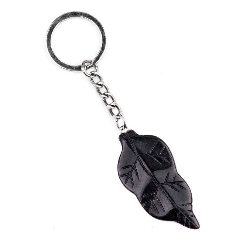 Cristal Porte Clef Feuille-Ky2073