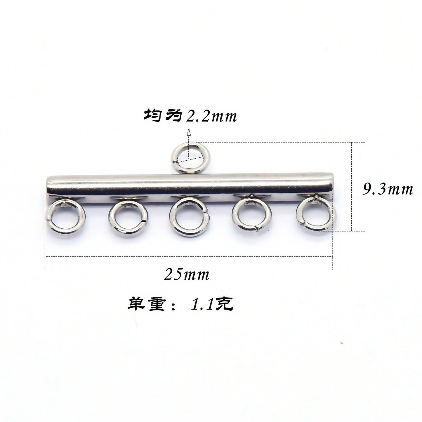 10pcs fermoirs de verrouillage en acier inoxydable collier Bracelet fabrication de bijoux fermoirs de Tube