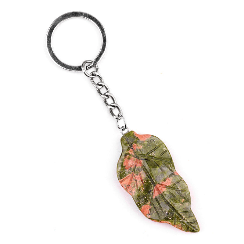 Cristal Porte Clef Feuille-Ky2073