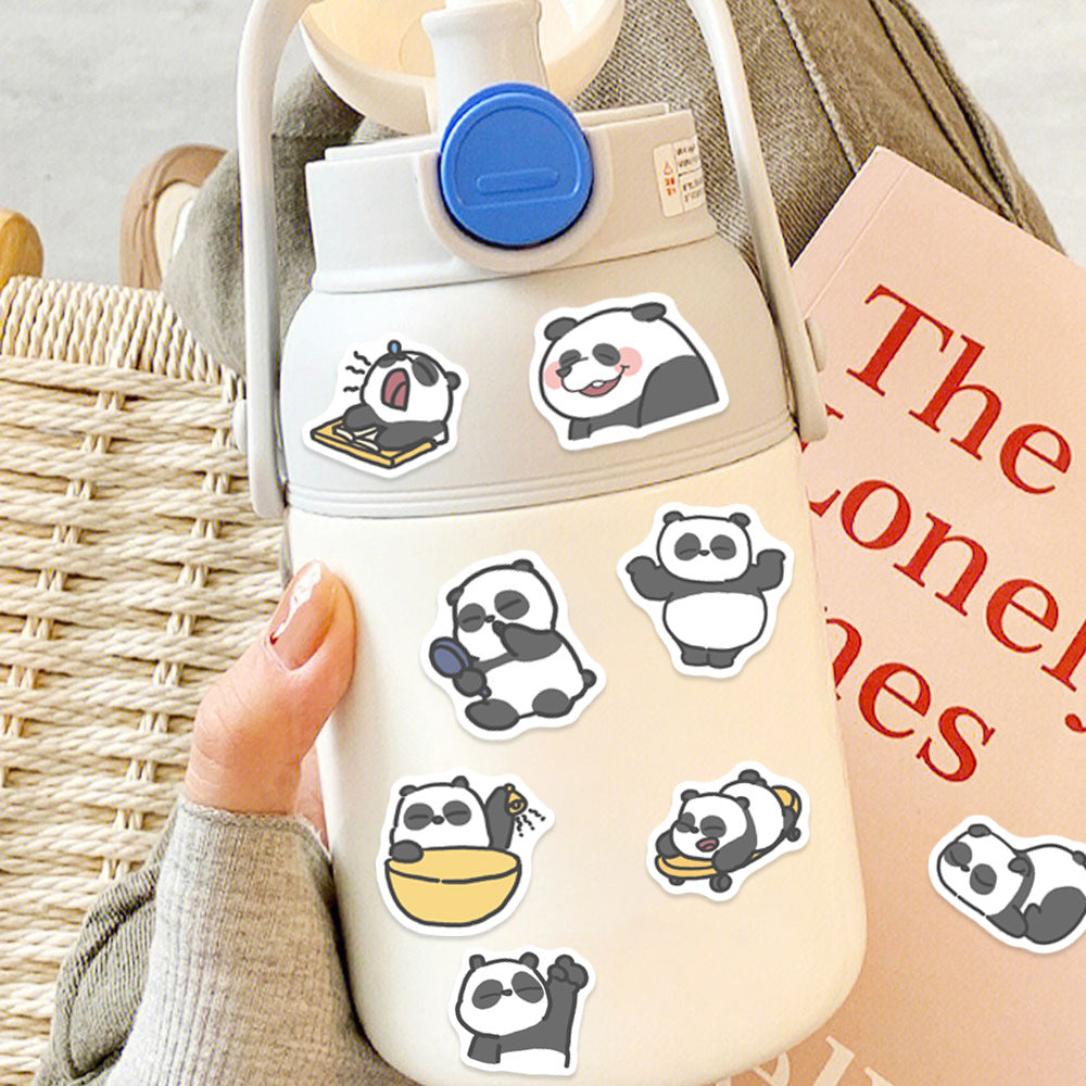 100 Pieces of Original Small-sized Cartoon Cute Panda Storage Box Stickers, Water Cups, Notebooks, Guitars Waterproof Stickers
