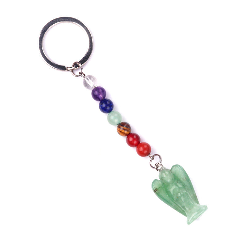 Cristal Porte Clef Ange 7 chakra -Ky1707