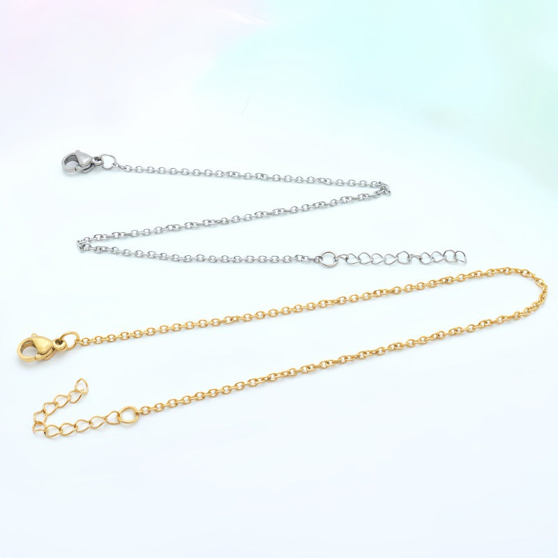 10pcs Chaines Bracelets en acier inoxydable longeur 16cm +5cm adjustable