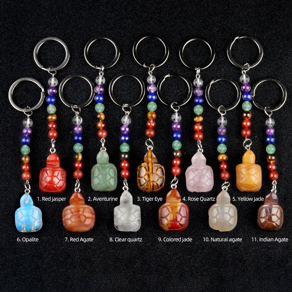Crystal Keychains Turtle/ Cristal Porte Clef Tortue-Ky1955