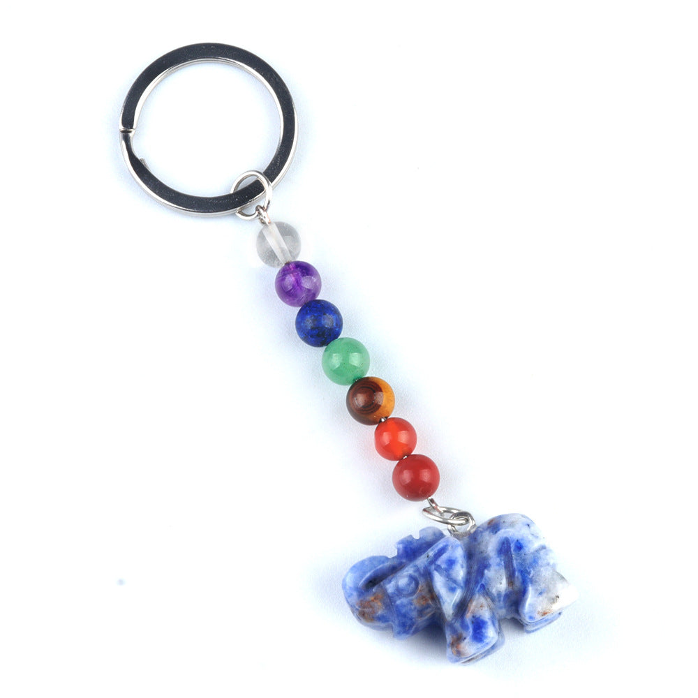 Crystal Keychain Elephant/Cristal Porte Clef Elephant -Ky1954