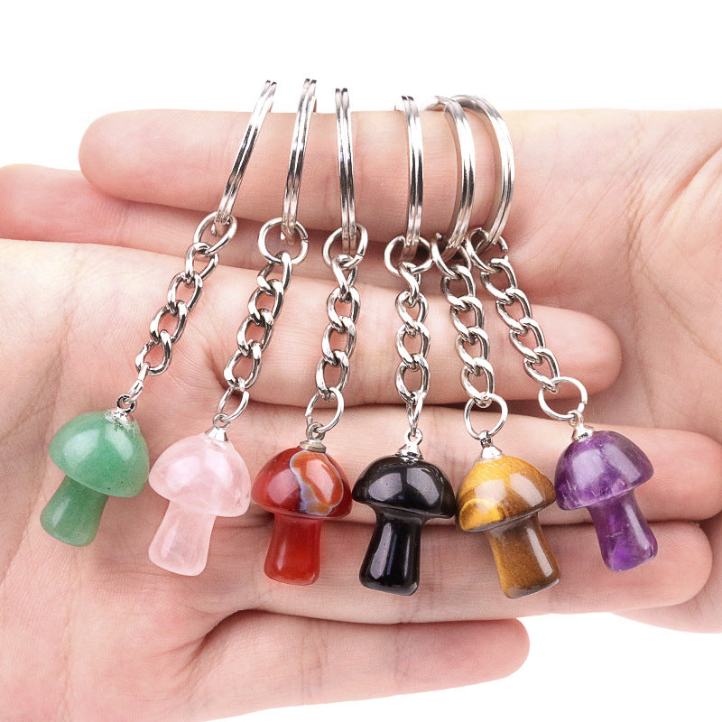 Cristal porte clef champignon-Ky1324