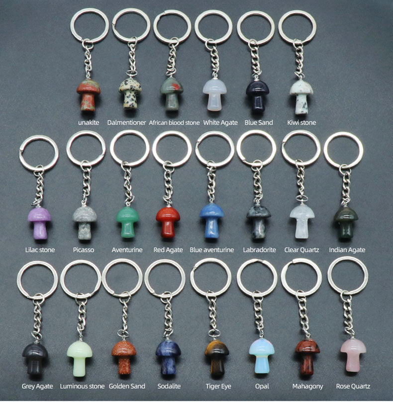 Cristal porte clef champignon-Ky1324