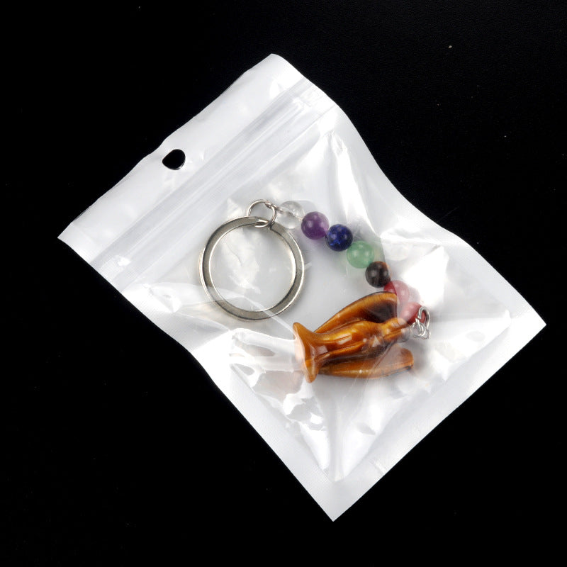 Cristal Porte Clef Ange 7 chakra -Ky1707