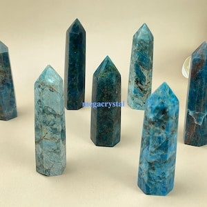 Natural Blue Apatite Towers Healing Crystal Crafts Crystal Points