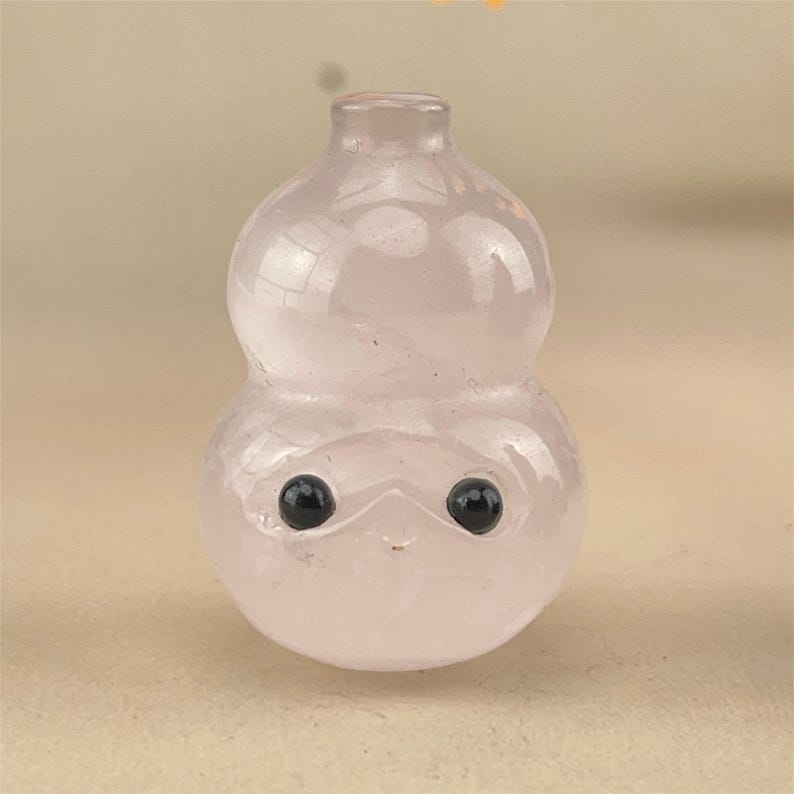 Pot/gourde en cristal naturel Hulu Buddies Hedgehogs Sculpture en cristal de guérison avec animal de compagnie en cristal de visage
