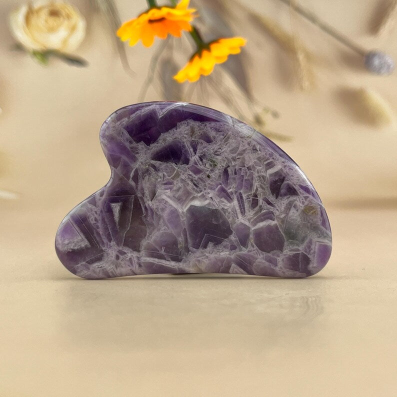 Natural Guasha Board Healing Crystal Carving Crafts