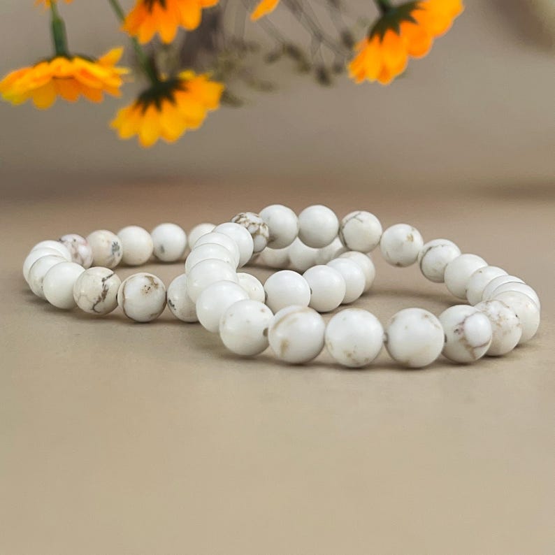 【Bracelet】6/8/10MM Magnesite Crystal Bracelets Handmade Healing Crystal Crafts Gemstone Bracelet