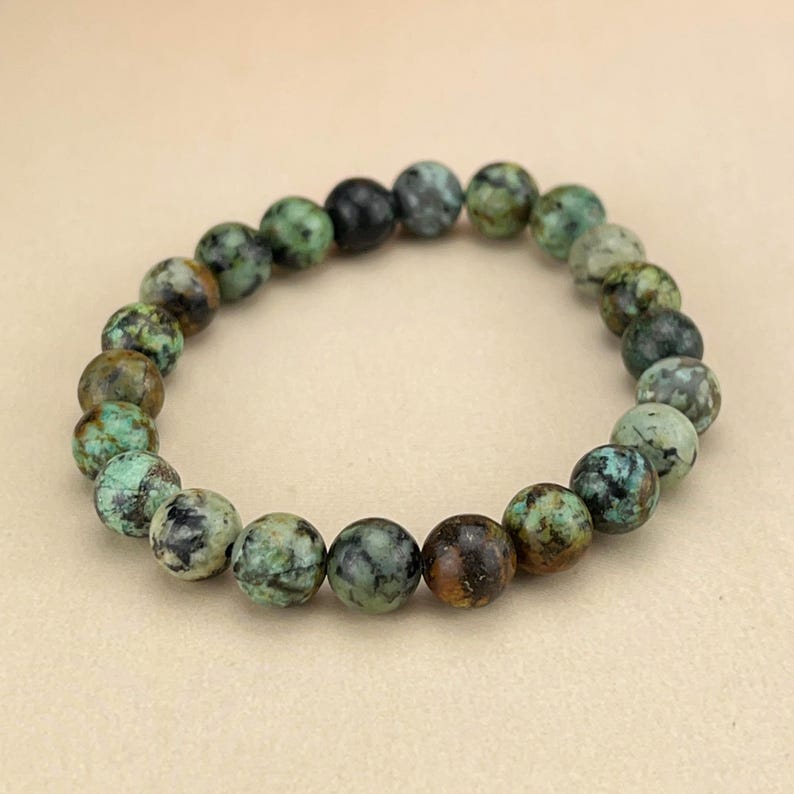 African Turquoise Crystal Bracelets Handmade Healing Crystal Crafts