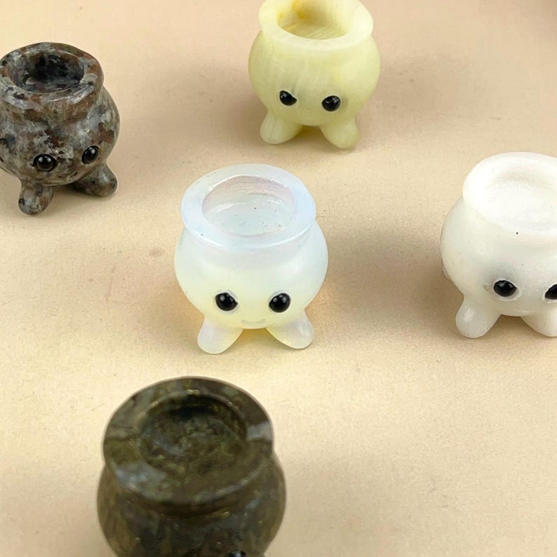 Crystal Pots Buddies Hedgehogs Healing Crystal Carving With Face