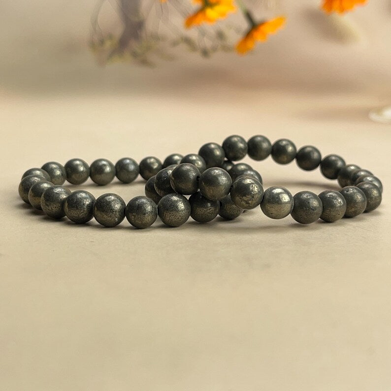 Natural Pyrite Crystal Bracelets Healing Crystal Crafts Gemstone Bracelet