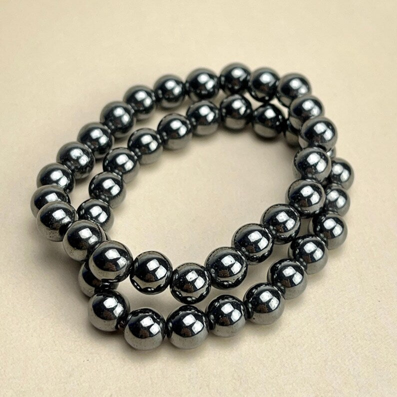 Natural Hematite Crystal Bracelets Healing Crystal Crafts Gemstone Bracelet