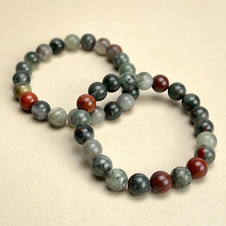 African Blood Crystal Bracelets Healing Crystal Crafts Gemstone Bracelet
