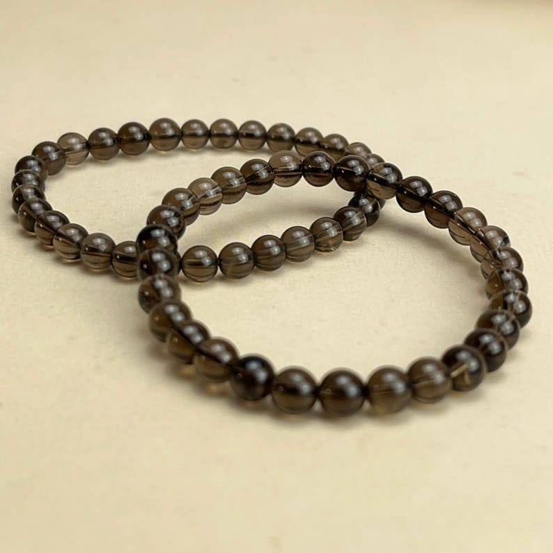Natural Smoky Quartz Crystal Bracelets Healing Crystal Crafts Gemstone Bracelet