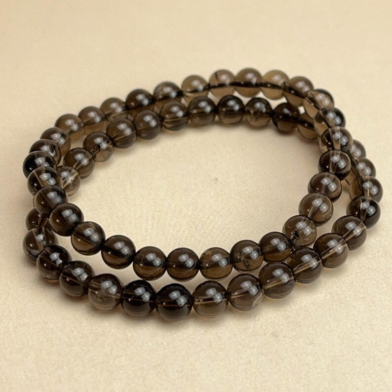 Natural Smoky Quartz Crystal Bracelets Healing Crystal Crafts Gemstone Bracelet