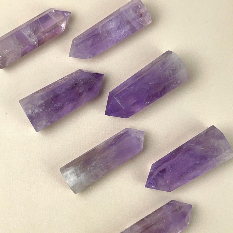 Natural Amethyst Towers Healing Crystal Crafts Crystal Points