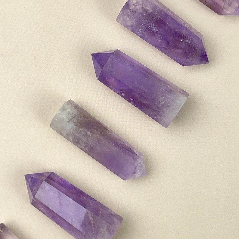 Natural Amethyst Towers Healing Crystal Crafts Crystal Points