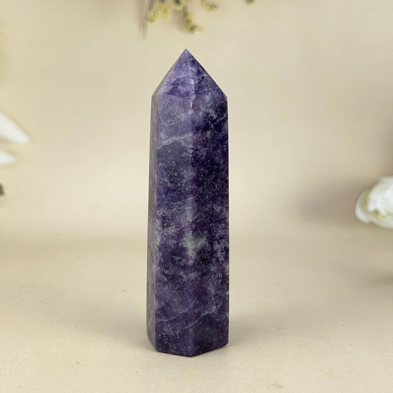 Natural Lepidolite Towers Healing Crystal Crafts Crystal Points