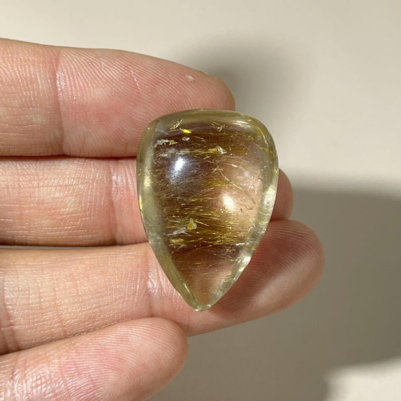 Small Crystal Golden Rutilated Quartz Tear Drops Crystal Carved Healing Crystal Crafts Gemstone Pet