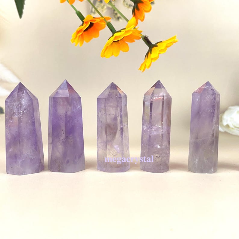Natural Amethyst Towers Healing Crystal Crafts Crystal Points