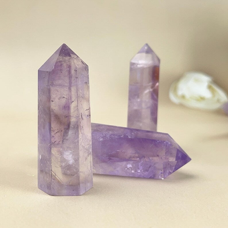 Natural Amethyst Towers Healing Crystal Crafts Crystal Points
