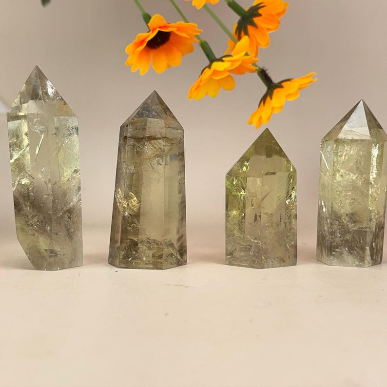 Natural Citrine Towers Healing Crystal Crafts Crystal Points