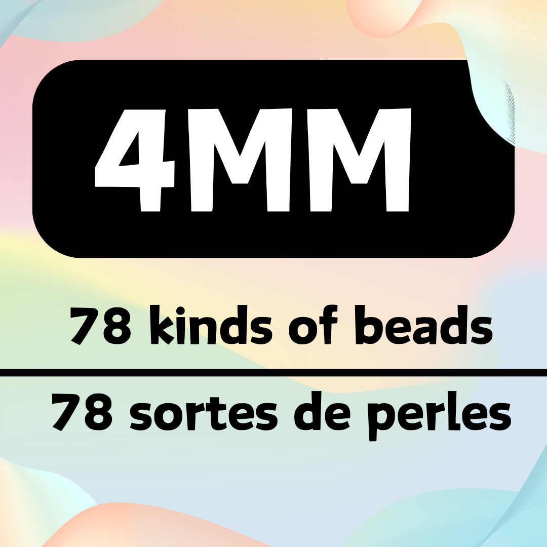 Perles de 6 mm Collection de 78 types de perles de cristal semi-finies