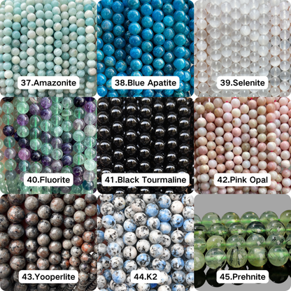 Perles de 6 mm Collection de 78 types de perles de cristal semi-finies