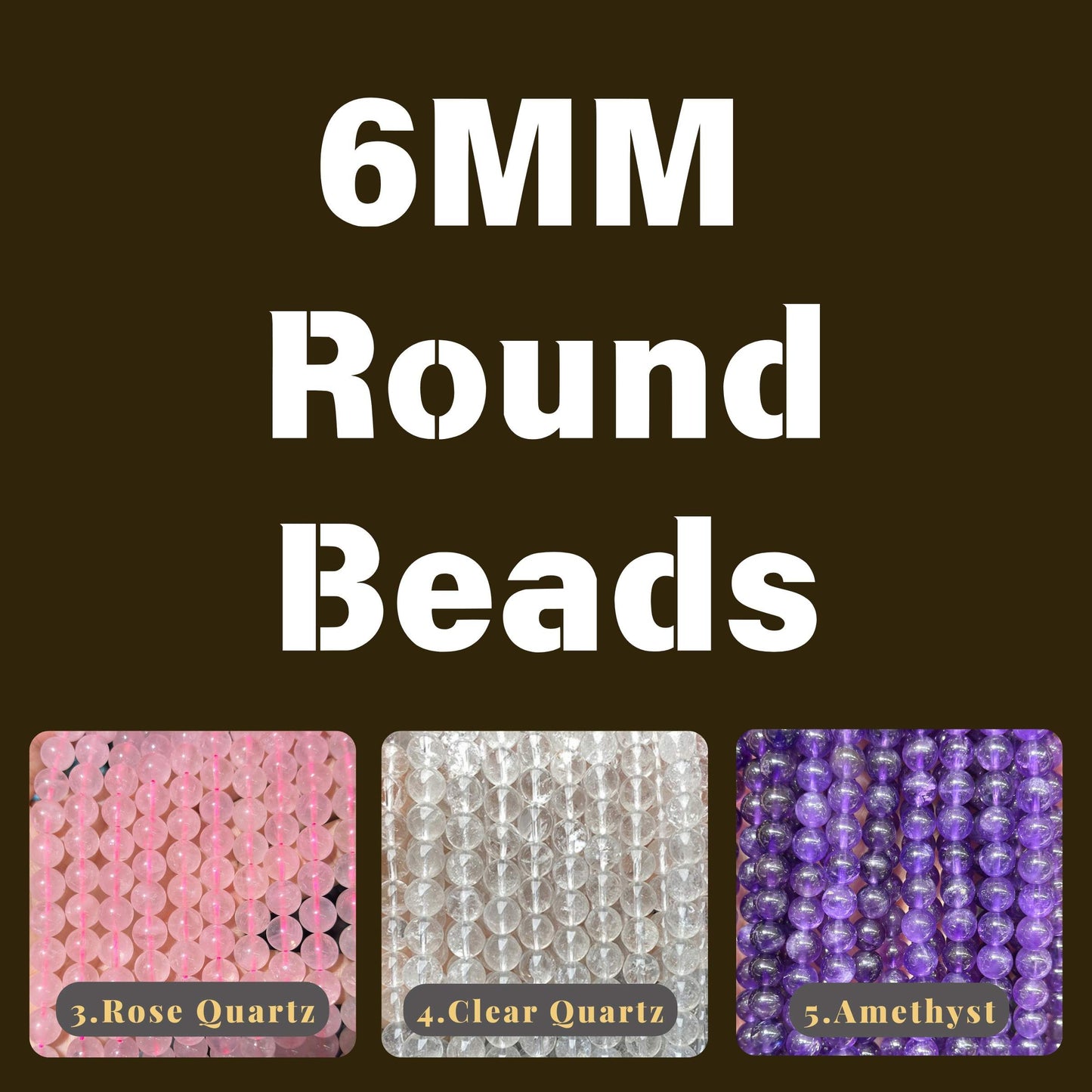 6MM Round Crystal Beads Collection