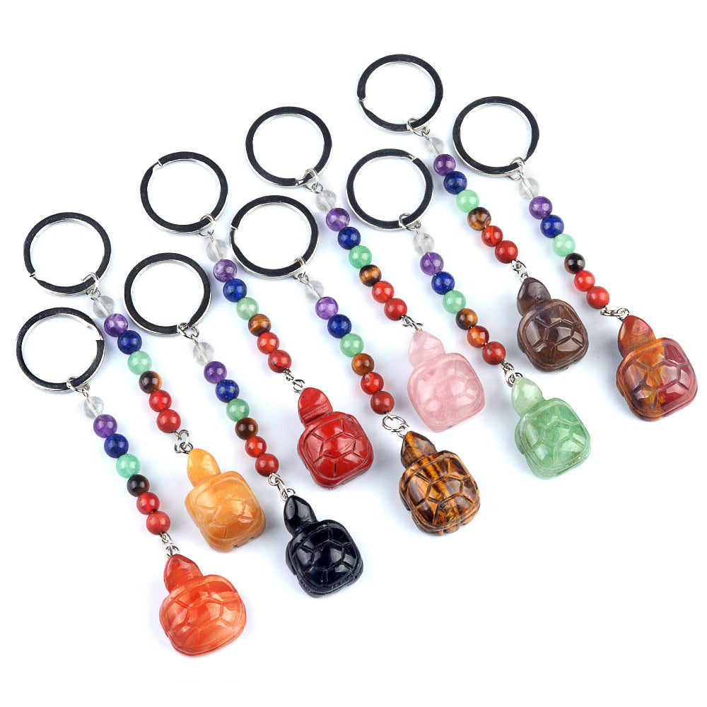 Crystal Keychains Turtle/ Cristal Porte Clef Tortue-Ky1955
