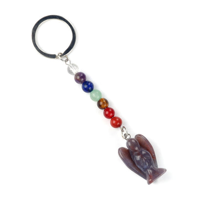 Cristal Porte Clef Ange 7 chakra -Ky1707