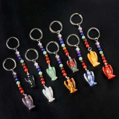 Cristal Porte Clef Ange 7 chakra -Ky1707