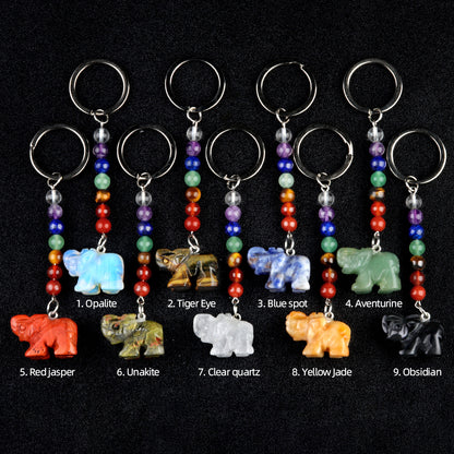 Crystal Keychain Elephant/Cristal Porte Clef Elephant -Ky1954