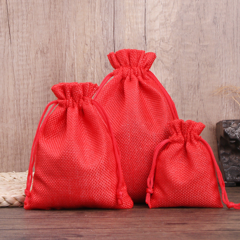 Sac en Tissu Petit Sac Cadeau Avec Cordon Serrage, Pochettes à Bijoux pour Cadeaux