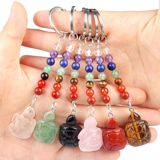 Crystal Keychains Turtle/ Cristal Porte Clef Tortue-Ky1955