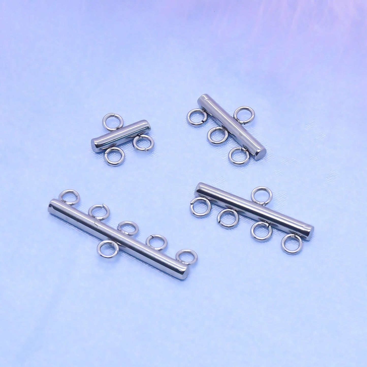 10pcs fermoirs de verrouillage en acier inoxydable collier Bracelet fabrication de bijoux fermoirs de Tube