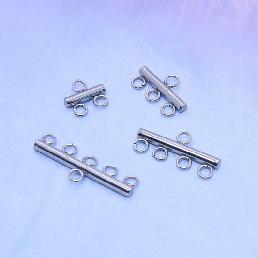 10pcs fermoirs de verrouillage en acier inoxydable collier Bracelet fabrication de bijoux fermoirs de Tube