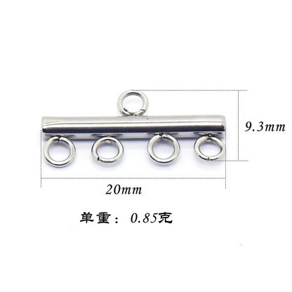 10pcs fermoirs de verrouillage en acier inoxydable collier Bracelet fabrication de bijoux fermoirs de Tube