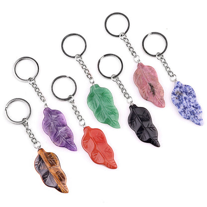 Cristal Porte Clef Feuille-Ky2073