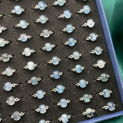 【Ring】Natural Aquamarine Rings - Fresh, Elegant, and Universally Matching for Women