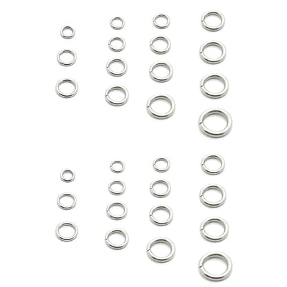 100pcs Perles Ouverts ou Fermer en Acier Inoxydable